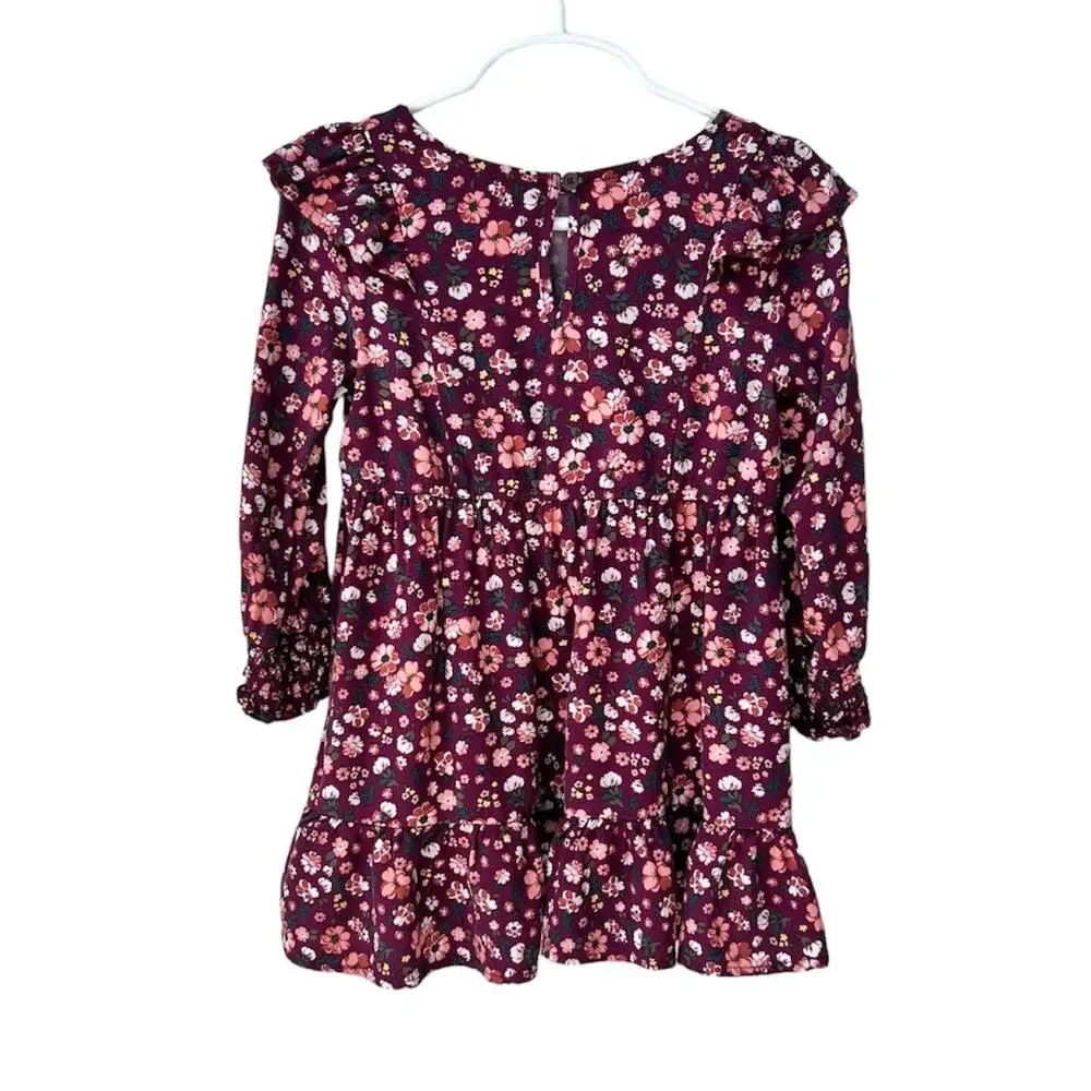 Art Class Dress Girls 2T Floral Long Sleeve Ruffles Cottagecore Boho Fall